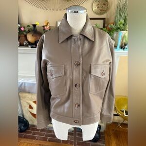 Quince 100% Leather Cropped Jacket / Woodstock / S